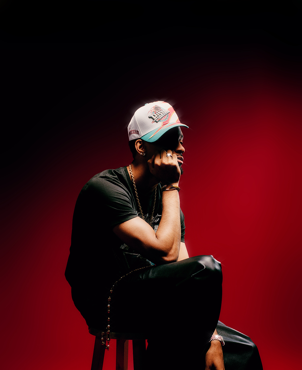 White Flame Hat Back